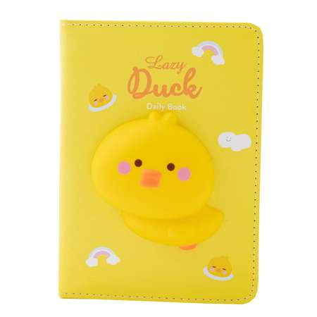 Блокнот Михи-Михи со сквишем Утенок Lazy Duck формат А6 желтый