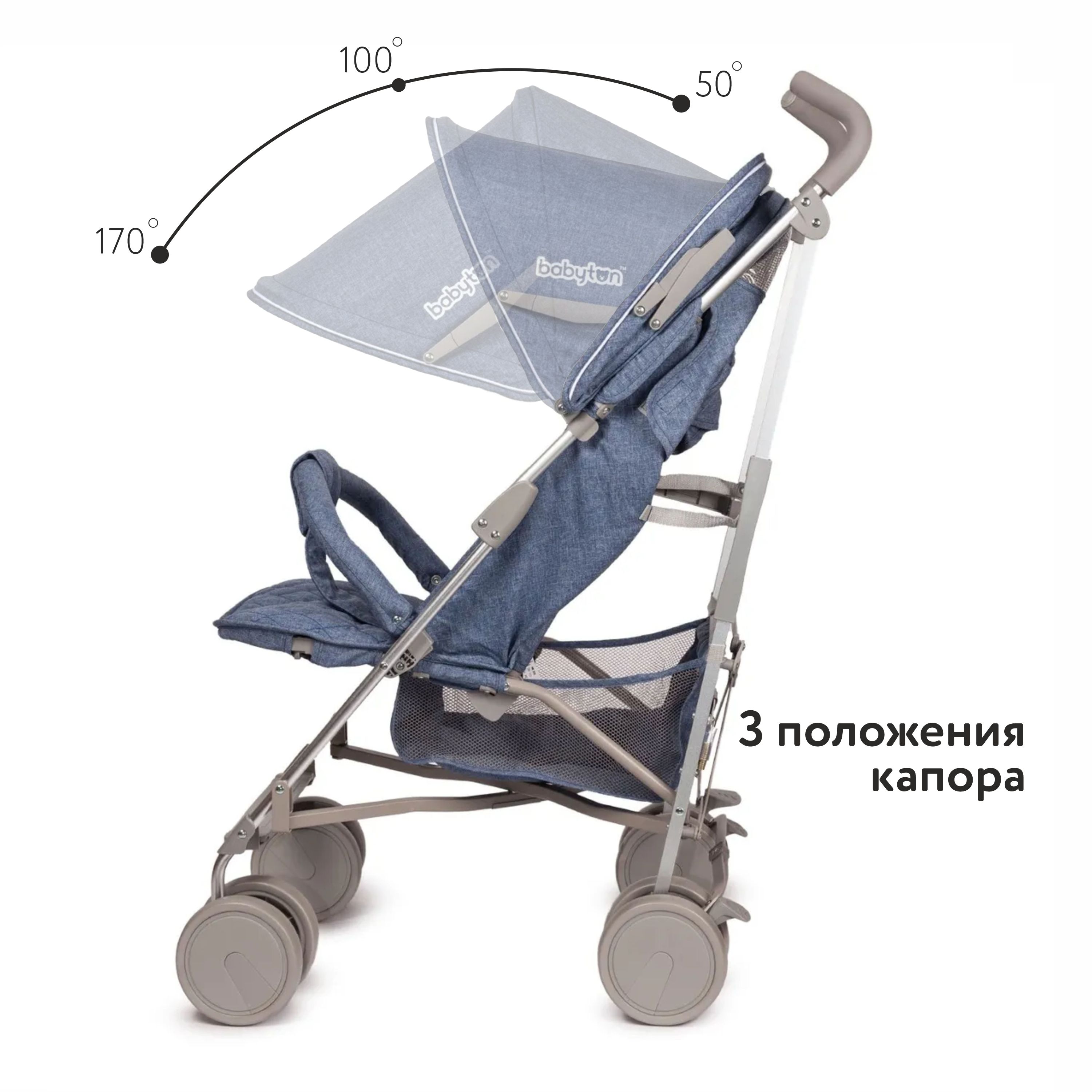 Прогулочная коляска Babyton Sport Blue melange купить по цене 5599 ₽ в  интернет-магазине Детский мир