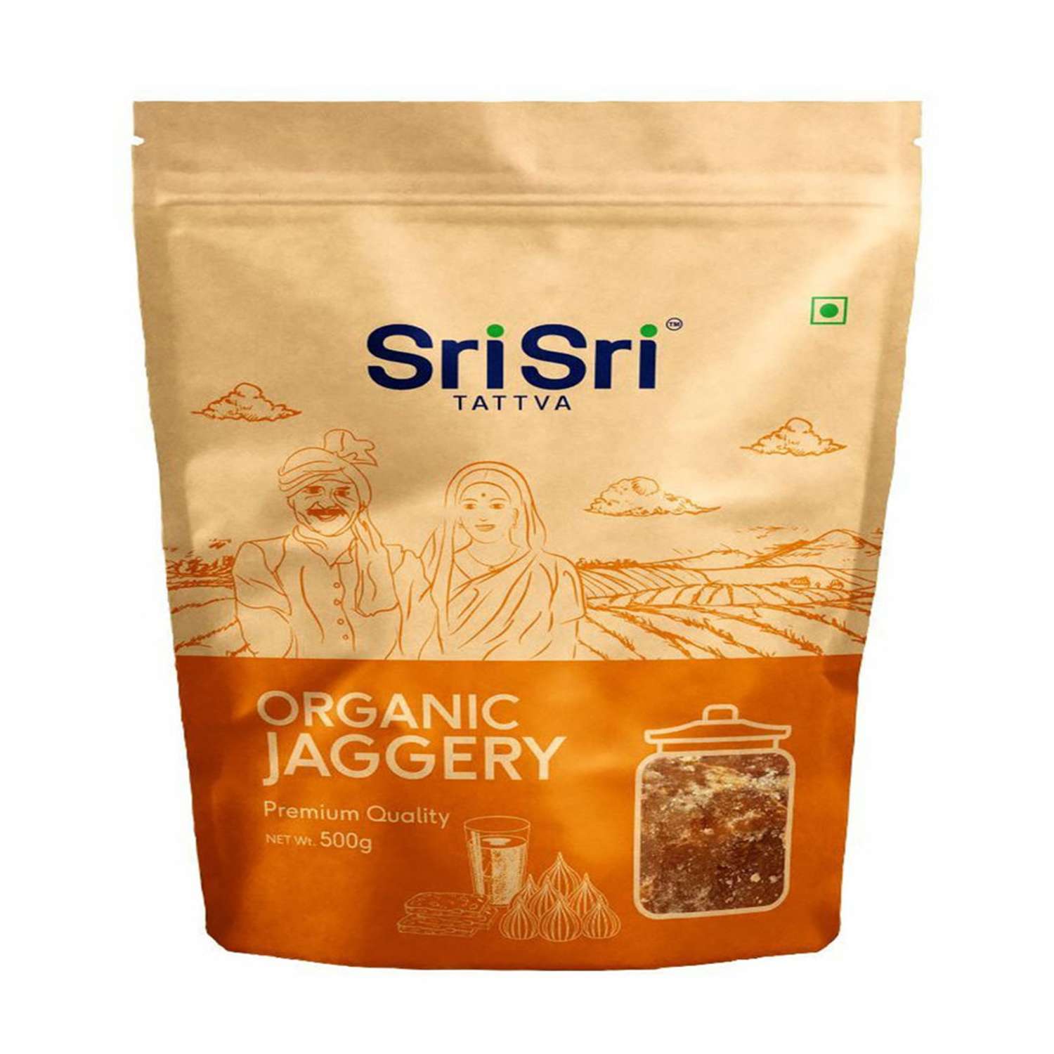 Тростниковый сахар Sri Sri Tattva органический нерафинированный неочищенный 500 г Индия - фото 6