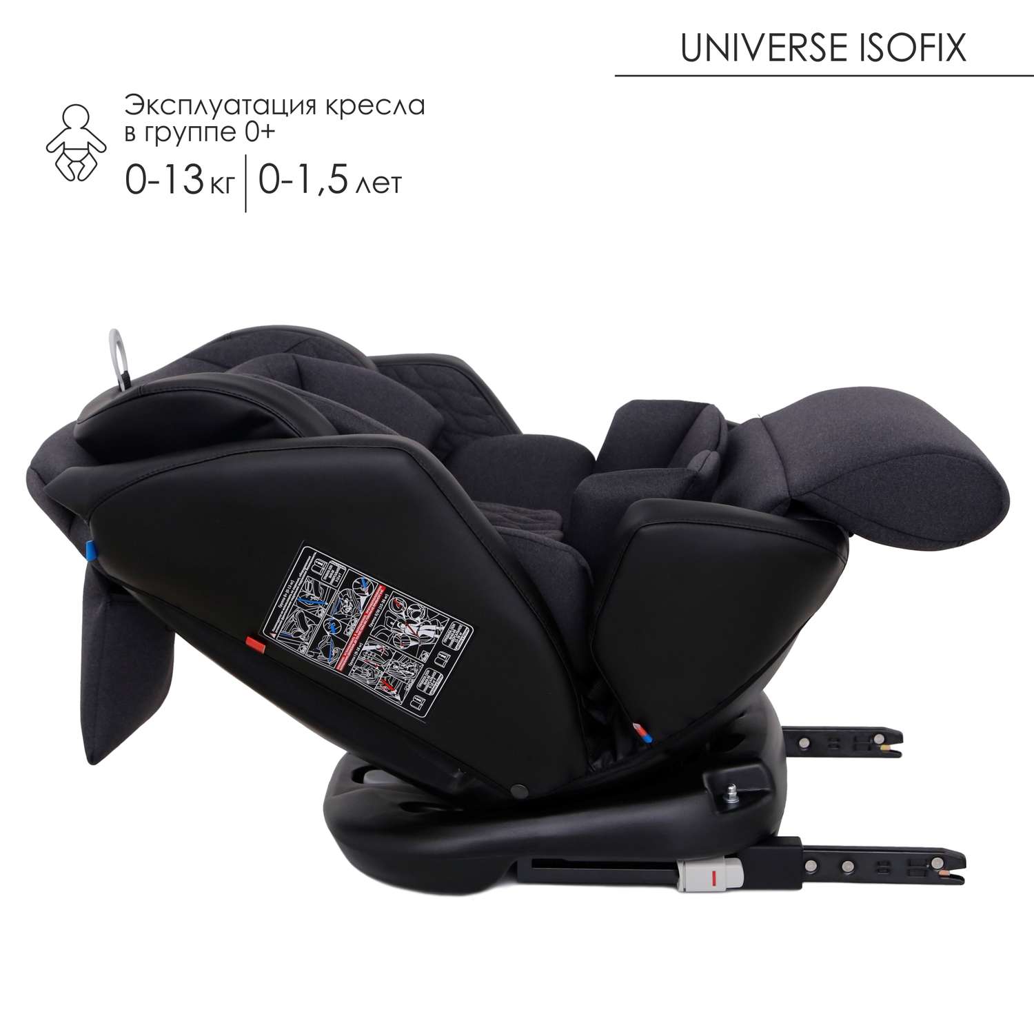 Автокресло Olsson Universe Isofix 0+/I/II/III Black - фото 9