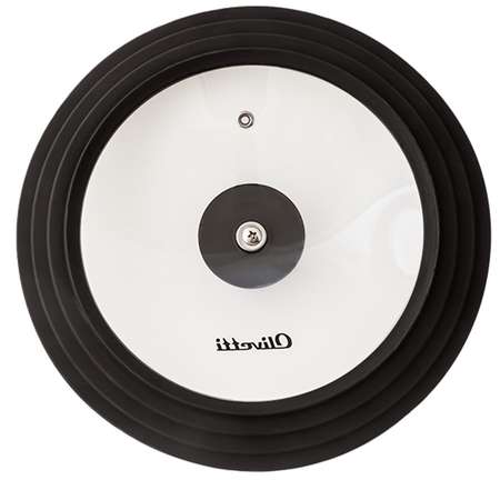 Крышка универсальная Olivetti 28/30/32 см с силиконовым ободом черный