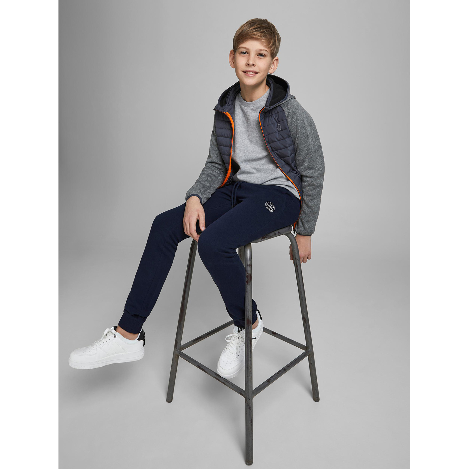 Брюки JACK AND JONES JUNIOR 12182767/Navy Blazer - фото 3