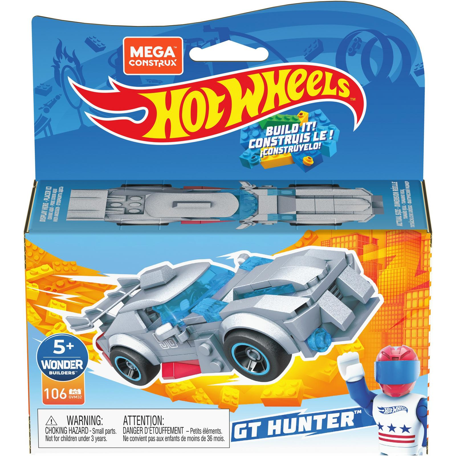 Конструктор Mega Construx Hot Wheels Машинка гоночная GT Хантер GVM32 - фото 2