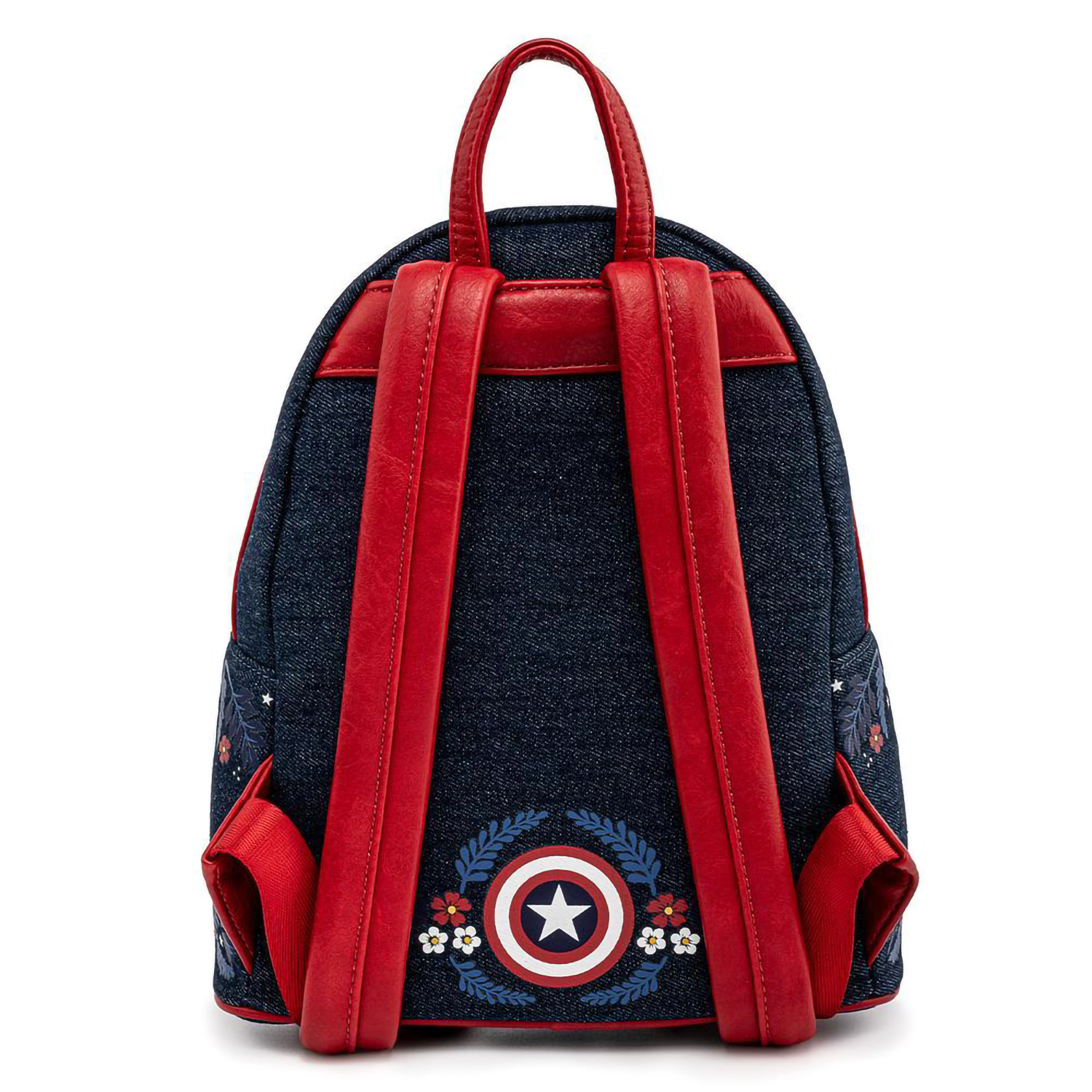 Рюкзак Funko Loungefly Marvel Captain America 80th Anniversary Floral Sheild Mini Backpack MVBK0165 - фото 4