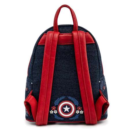 Рюкзак Funko Loungefly Marvel Captain America 80th Anniversary Floral Sheild Mini Backpack MVBK0165