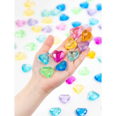 Акриловые кристаллы Сердца Color Si Разноцветные 30 шт