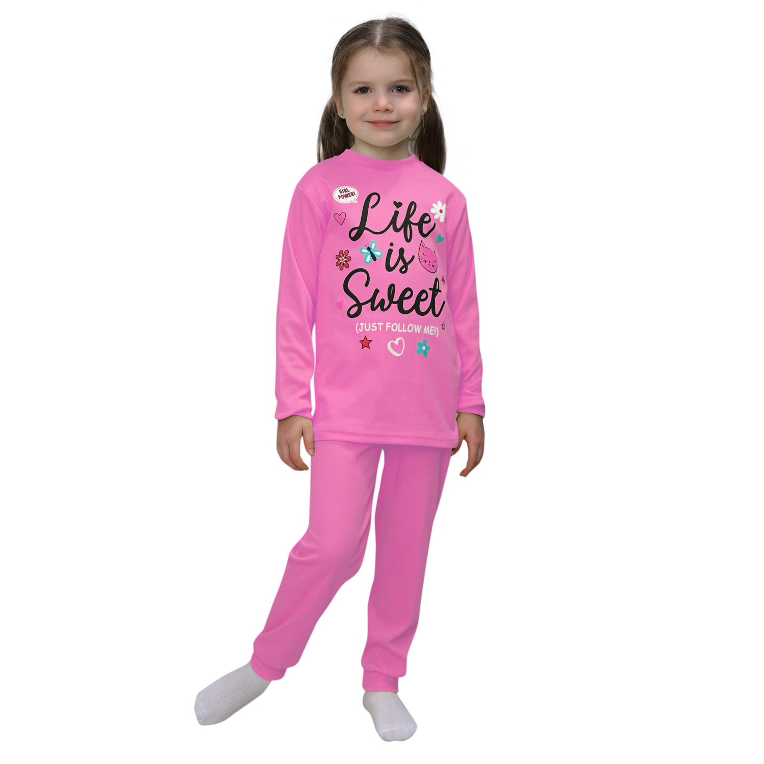 Пижама Счастливая малинка М-571 роз - фото 1