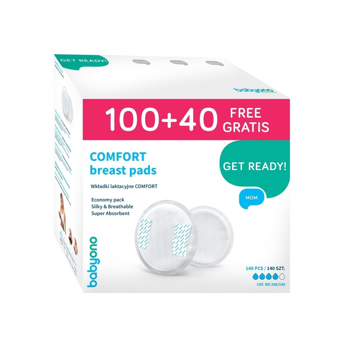 Вкладыши для груди Babyono Comfort 100шт+40шт в подарок - фото 2