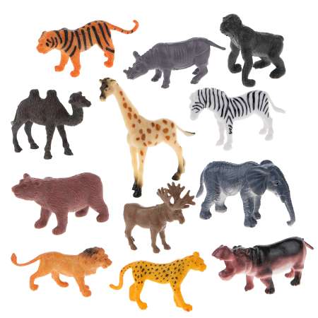 Набор игровой 1Toy В мире животных Африка 12предметов Т50463