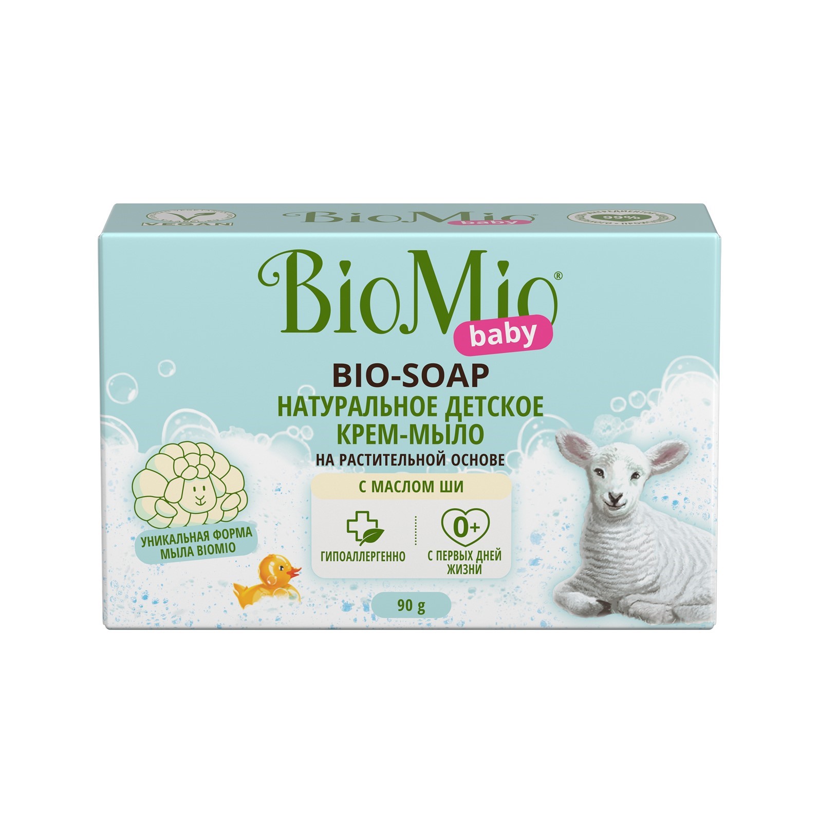 Крем-мыло BioMio Baby Bio Cream-Soap детское экологическое 90г с 0 месяцев - фото 1