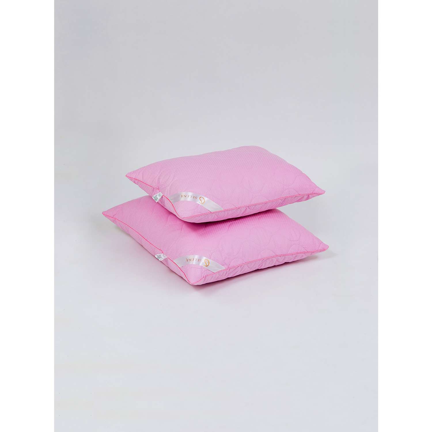 Подушка Selena стеганая 70х70 см EL AMOR ROSE LIFE розовый сатин лебяжий пух - фото 11