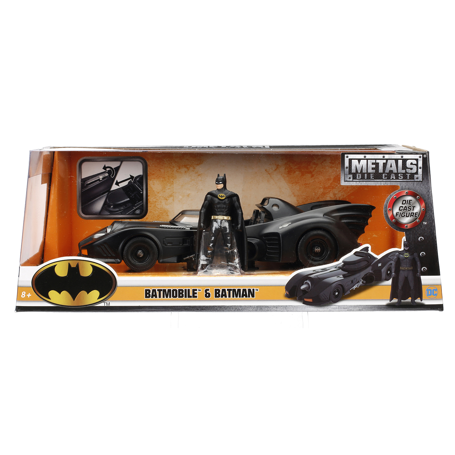 Автомобиль Jada Batmobile with Batman 1:24 черный ТоуR15 - фото 2