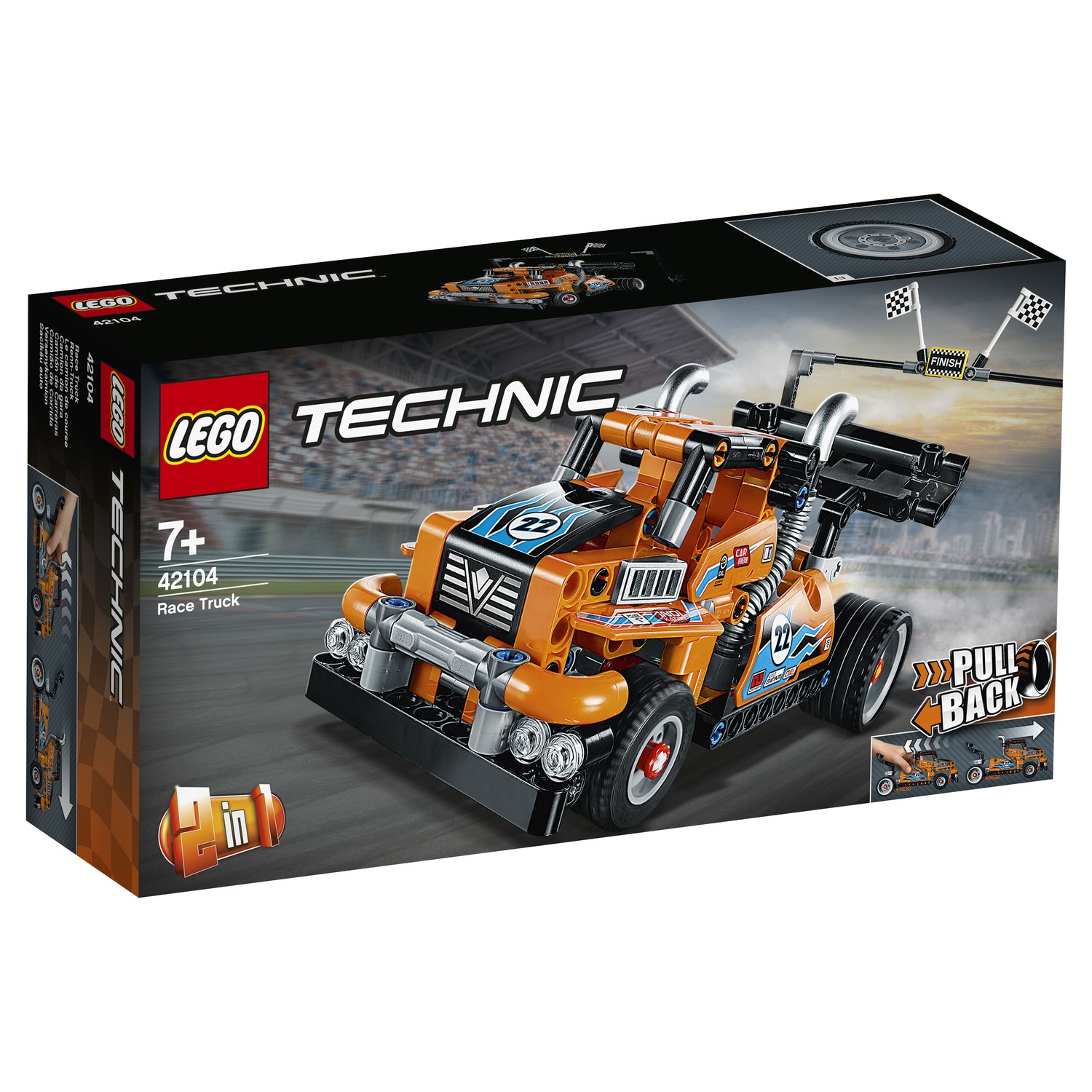 Конструктор LEGO Technic Гоночный грузовик 42104 купить по цене 1499 ₽ в  интернет-магазине Детский мир