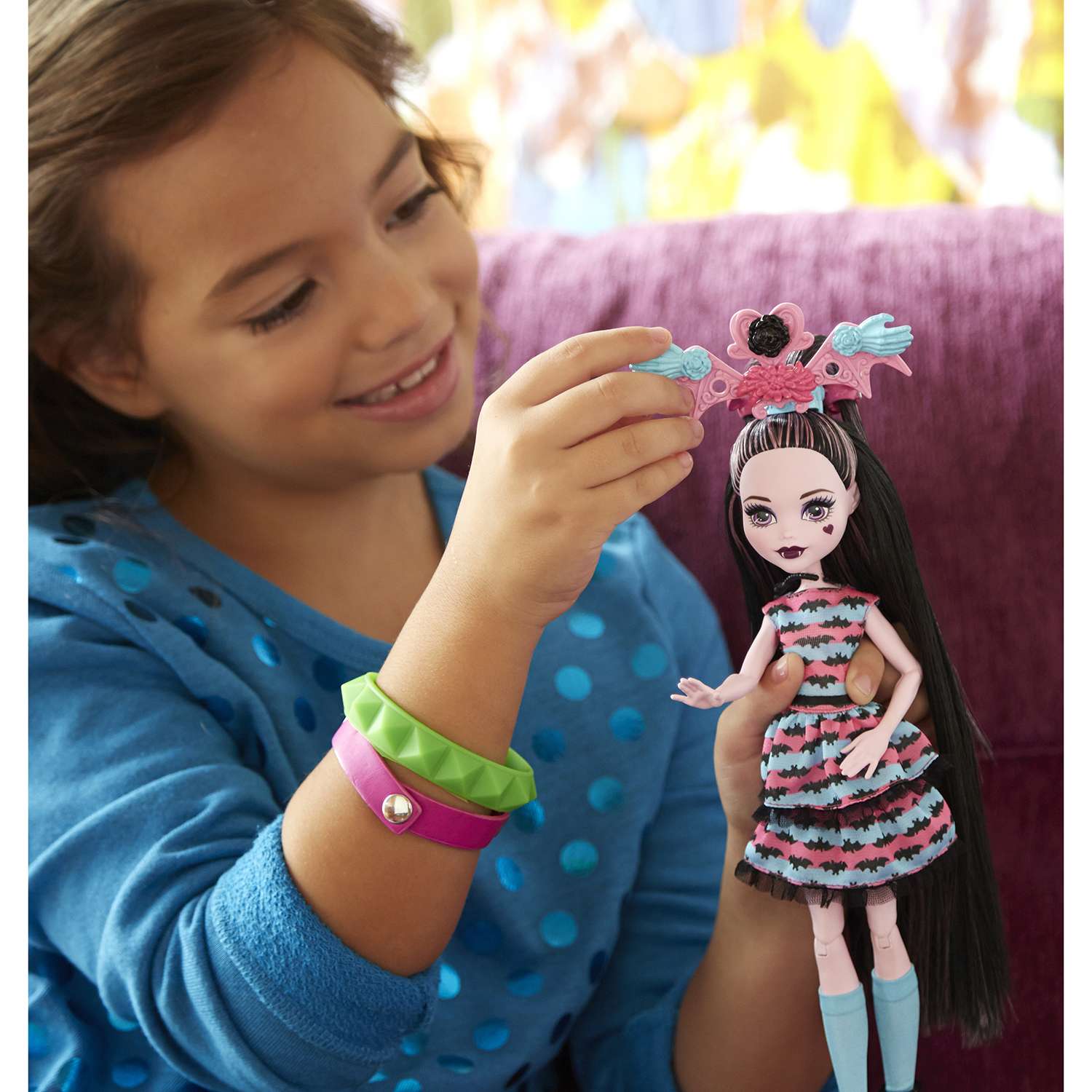 Кукла Monster High Стильные прически Дракулауры DVH36 - фото 21