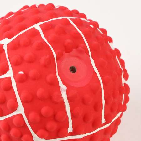Игрушка Пижон пищащая для собак из латекса «Волейбол» 7.5 см розовая