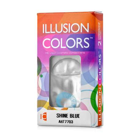 Контактные линзы ILLUSION colors shine blue на 3 месяца -3.50/14/8.6 2 шт.
