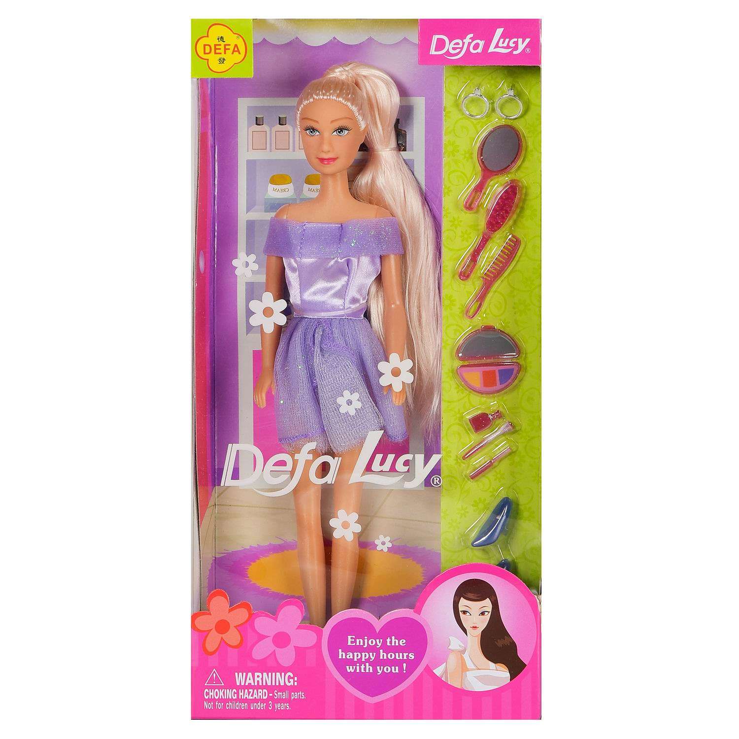 Кукла Lucy Junfa В салоне красоты в фиолетовом платье 29 см 8066d/фиолетовое - фото 1