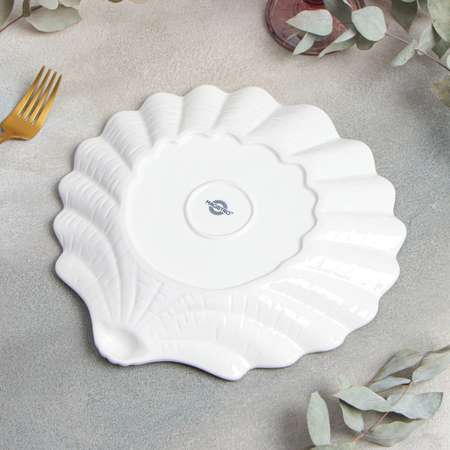 Блюдо сервировочное MAGISTRO фарфоровое Magistro «Раковина» d=25 3 см цвет белый