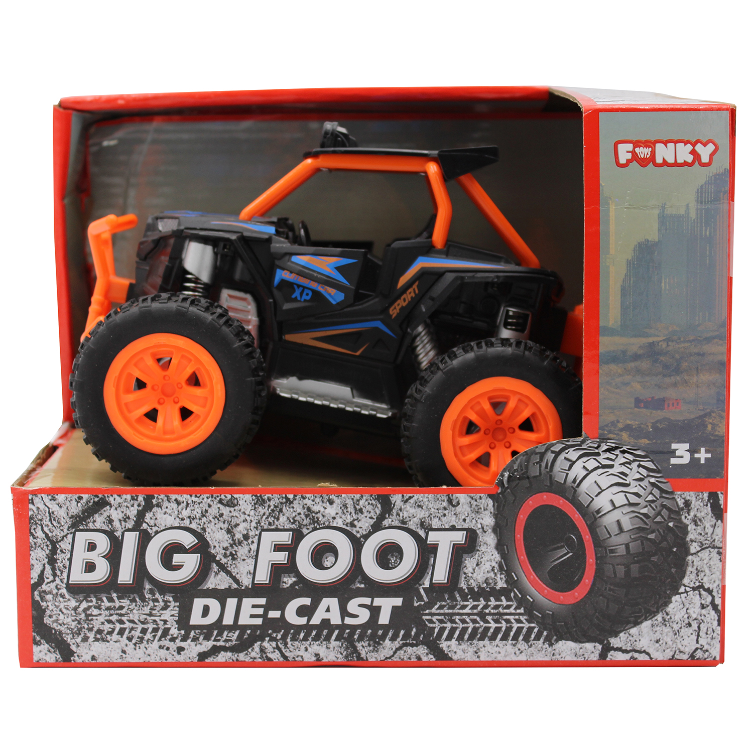 Автомобиль Funky Toys 1:24 инерционный оранжевый FT61062 - фото 2