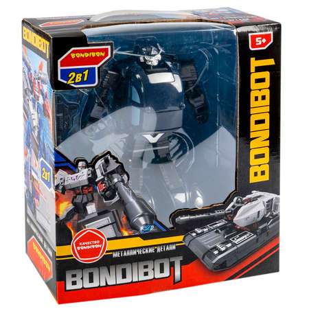 Трансформер BONDIBON BONDIBOT 2 в 1 робот-легковой автомобиль с металлическими деталями синего цвета