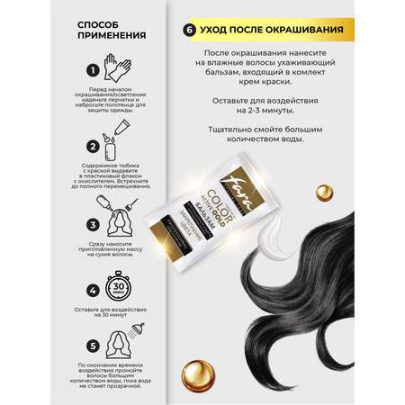 Краска для волос FARA стойкая Classic Gold 501 черный 2.0