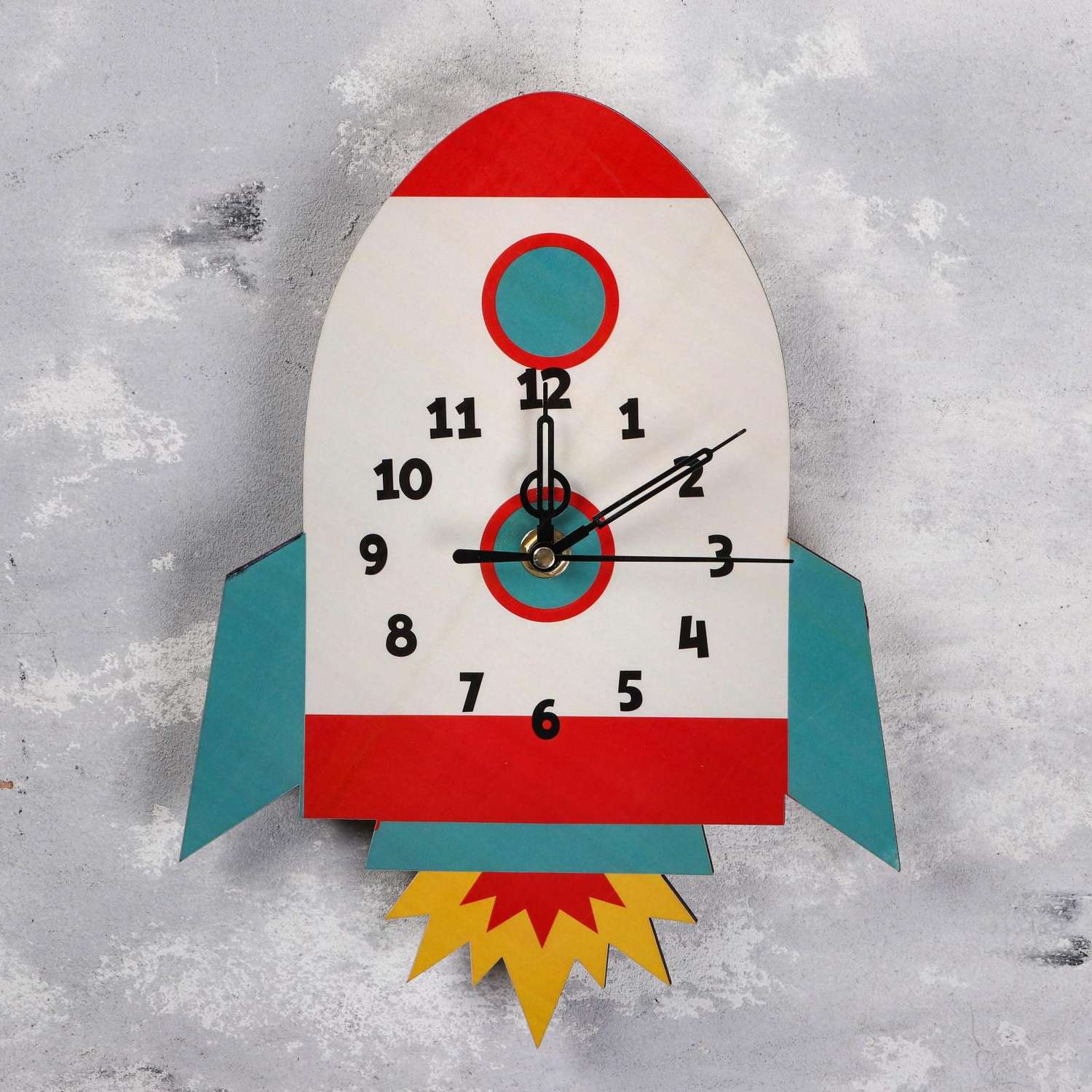 Часы настенные Соломон «Ракета» микс - фото 1