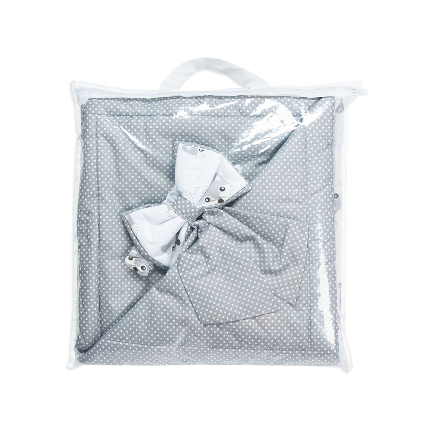 Конверт-одеяло Чудо-чадо для новорожденного на выписку Времена года лисички/серый - фото 5