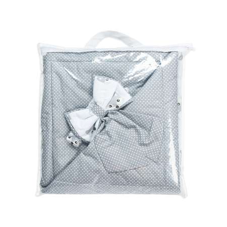 Конверт-одеяло Чудо-чадо для новорожденного на выписку Времена года лисички/серый