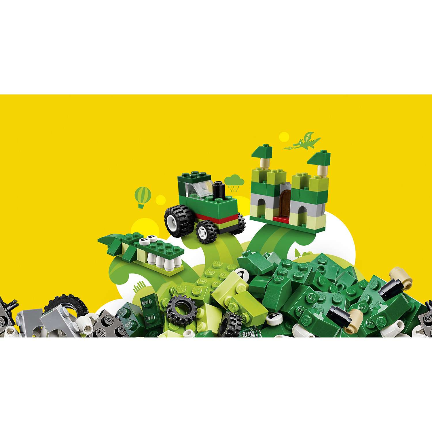 Конструктор LEGO Classic Зелёный набор для творчества (10708) - фото 11