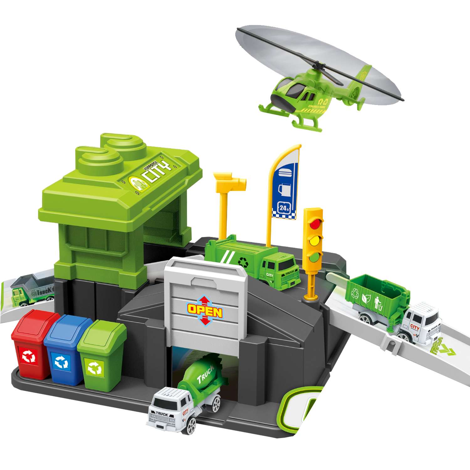 Набор игровой Funky Toys Городская служба Зеленый FT0002140 FT0002140 - фото 1