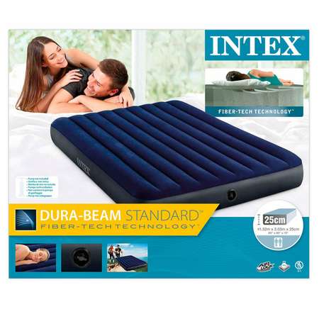 Надувной матрас INTEX кровать бим стандарт квин 152х203х25 см
