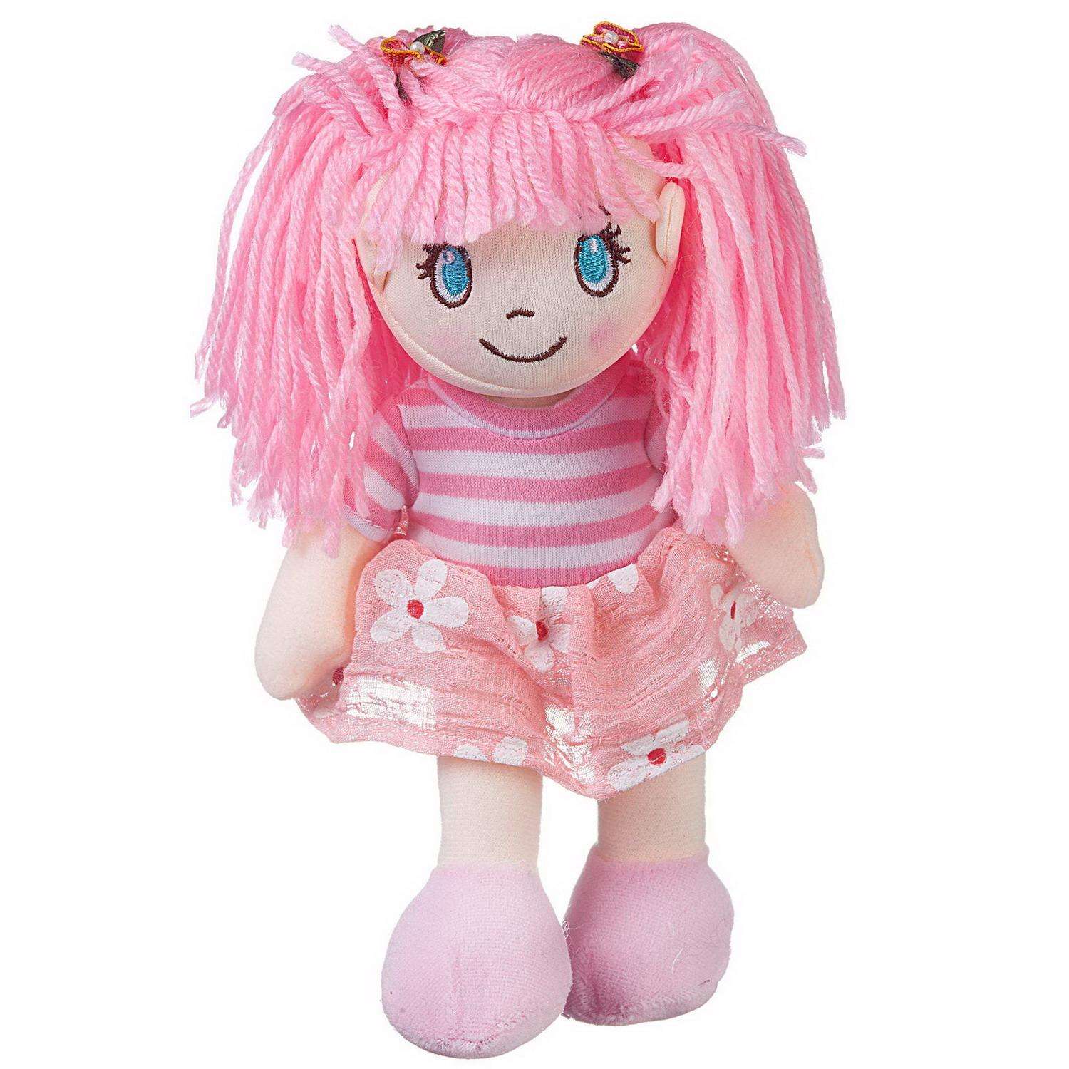 Кукла ABTOYS Мягкое сердце мягконабивная в розовом платье 20 см M6032 - фото 1