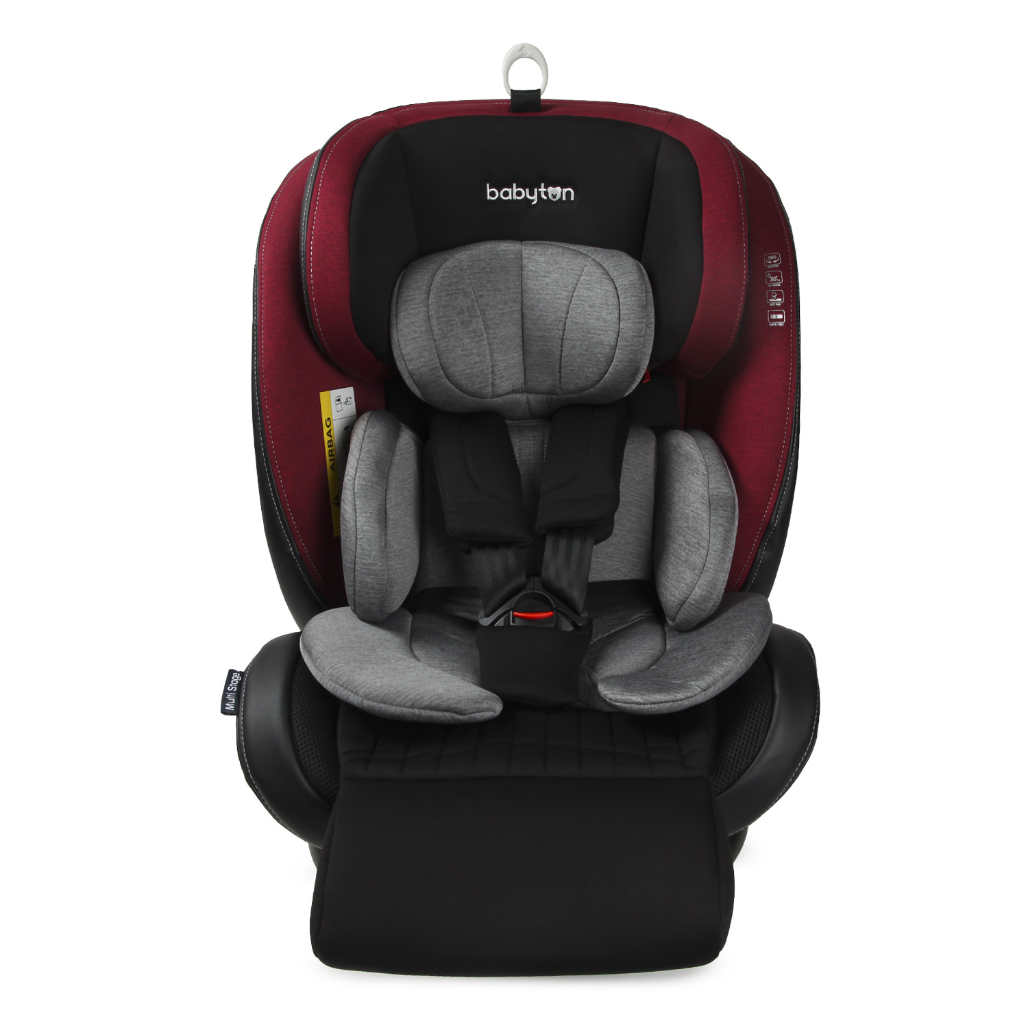 Автокресло Babyton Multi-Stage 0+/1/2/3 Isofix Black-Red - фото 8