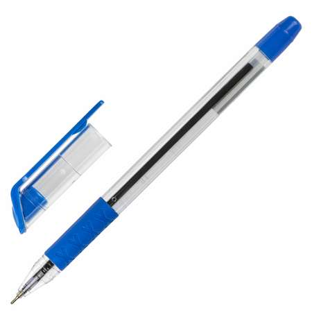 Ручки Staff шариковые синие набор 12 шт тонкие для школы с грипом