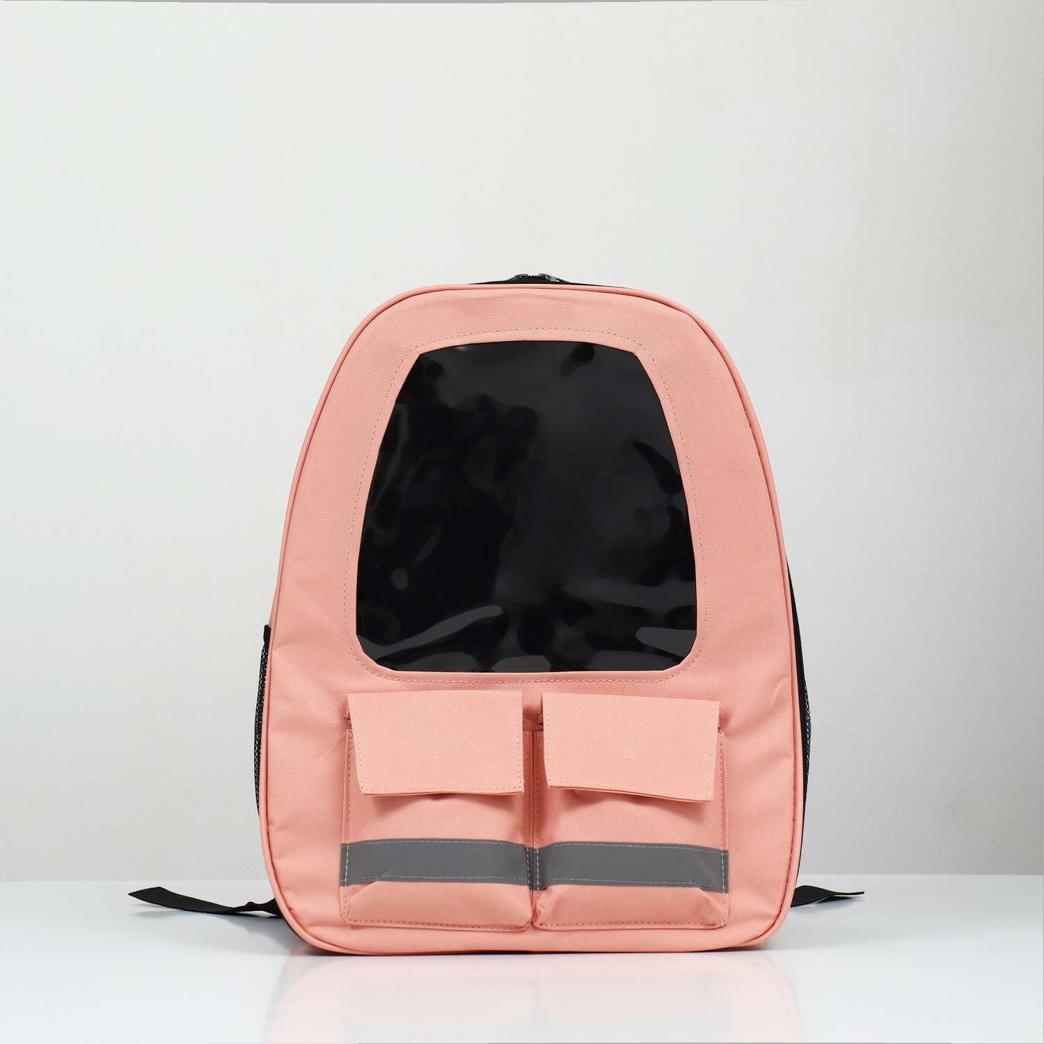 Рюкзак для переноски Пижон с окном для обзора розовый - фото 2