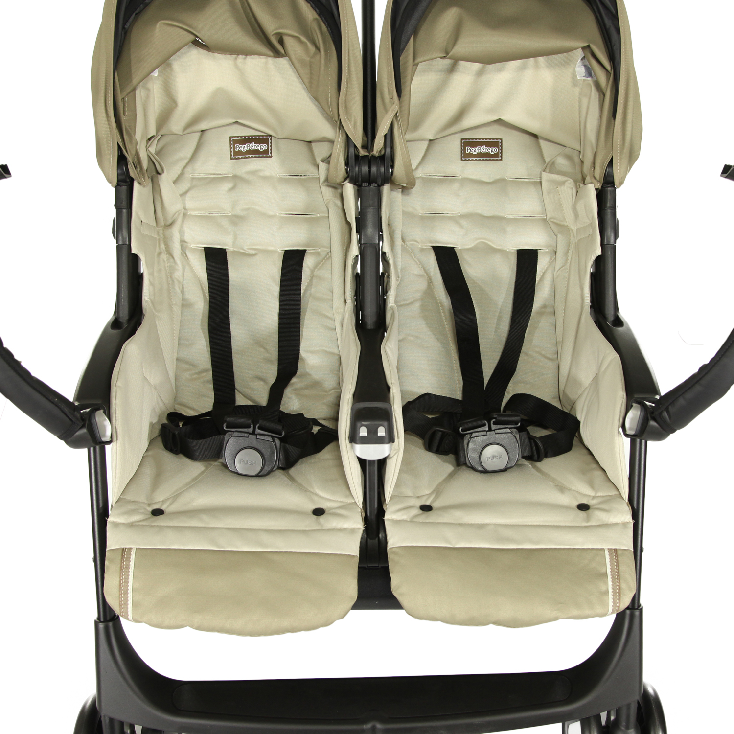 Коляска прогулочная для близнецов Peg-Perego Aria Shopper Twin Classic Beige - фото 18