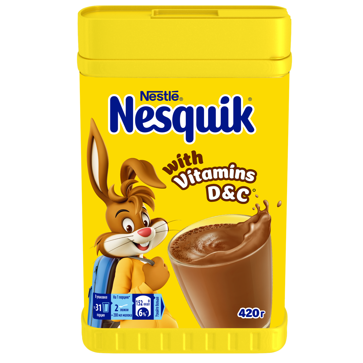 Какао-напиток Nesquik быстрорастворимый 420г - фото 1