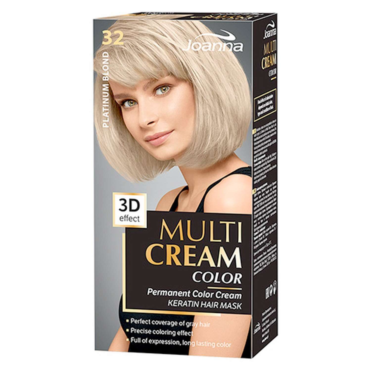 Краска для волос JOANNA Multi cream 3d тон платиновый блонд (тон 32) - фото 4