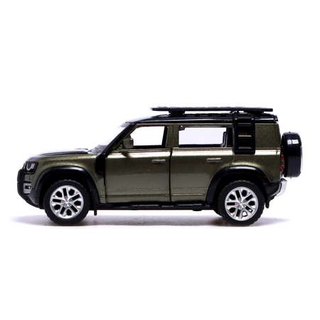 Машина Автоград металлическая LAND ROVER DEFENDER 110 1:43 инерция открываются двери цвет зелёный