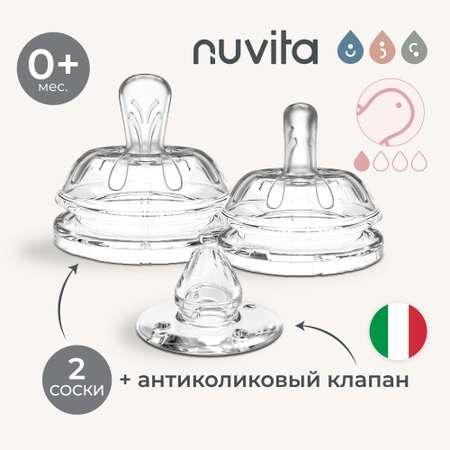 Cоска с антиколиковым клапаном Nuvita Teats Flow 1