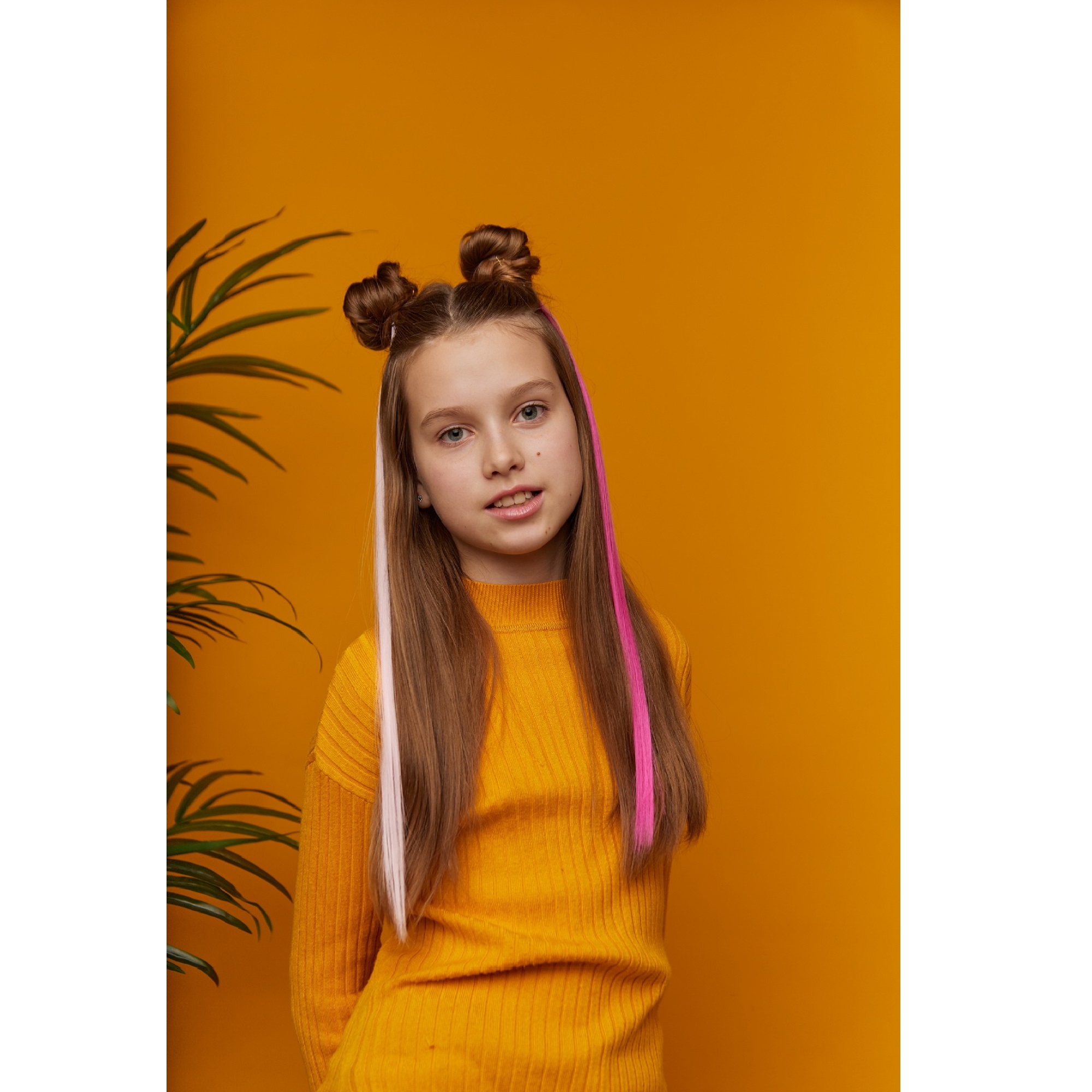 Цветные пряди для волос Lukky Fashion на заколках искусственные детские 50 см аксессуары для девочек - фото 17