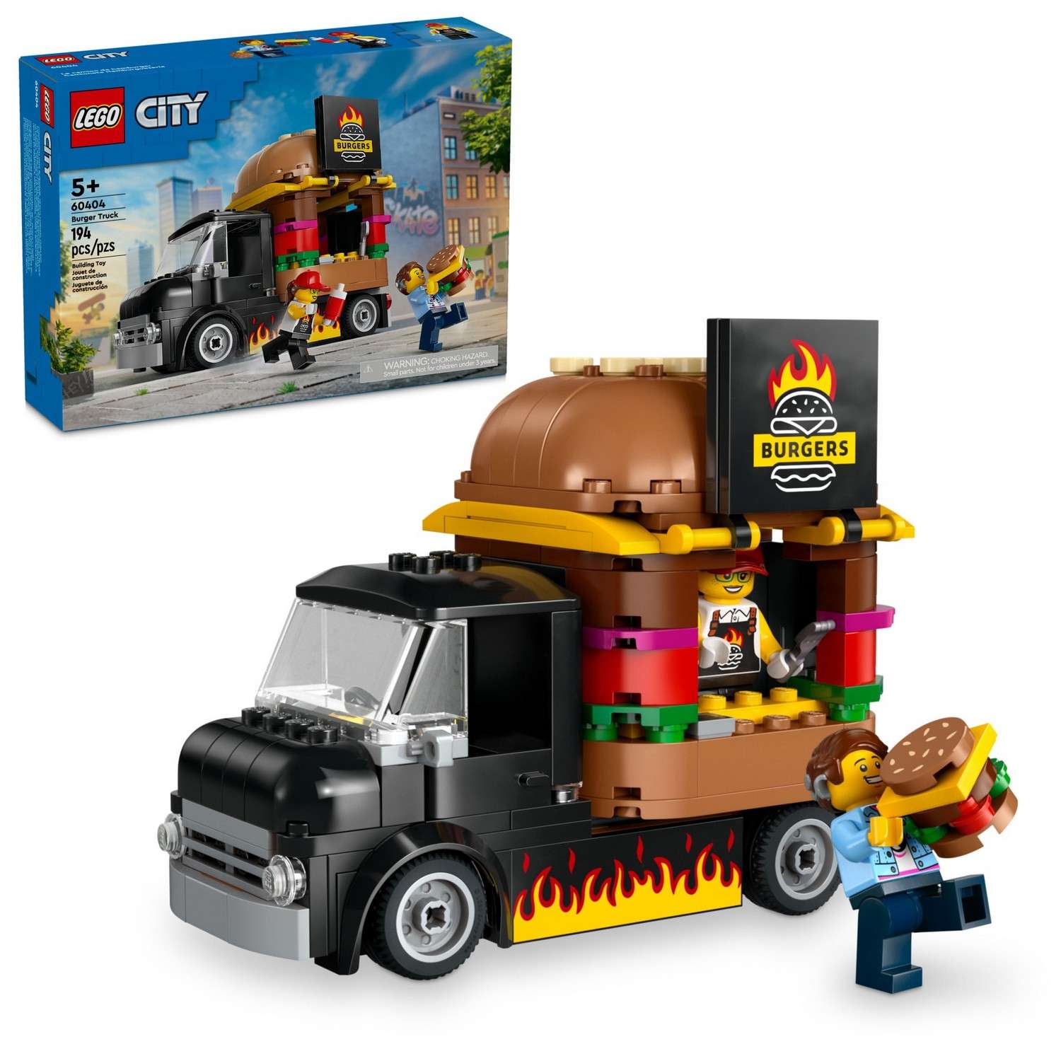 Конструктор детский LEGO City Фургон-гамбургер 60404 - фото 1