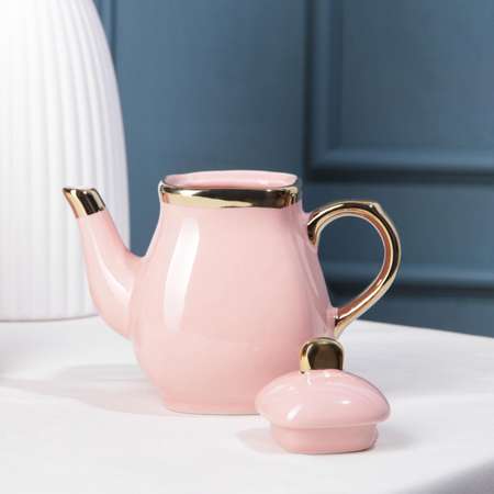 Набор сервировочный Sima-Land Богема 2 предмета чайник 280 мл сахарница с ложкой 240 мл цвет розовый