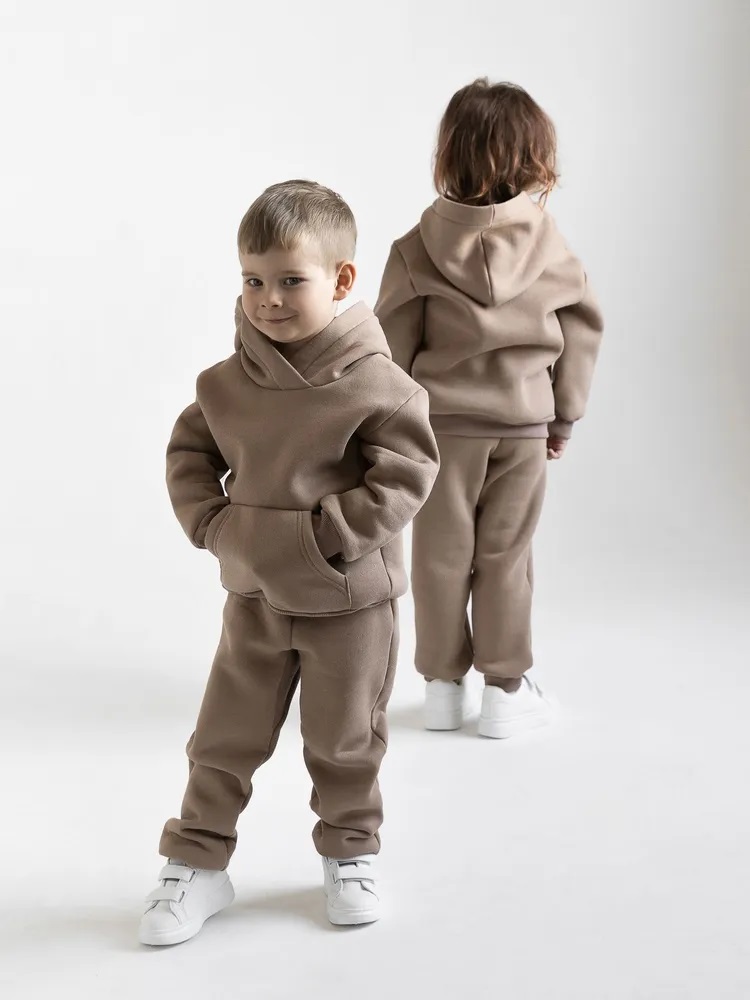 Худи и брюки Мукоша kids 213-2176-св.коричневый - фото 6