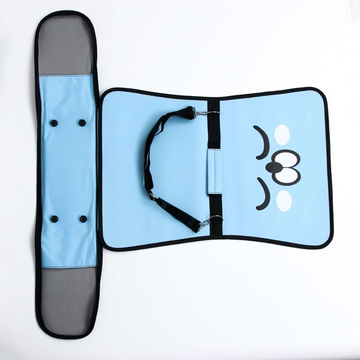 Сумка-переноска Пижон каркасная «Сонный пёсик» размер M 45х21х27 см голубая - фото 7