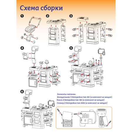 Игровой набор ДЖАМБО Супермаркет с тележкой