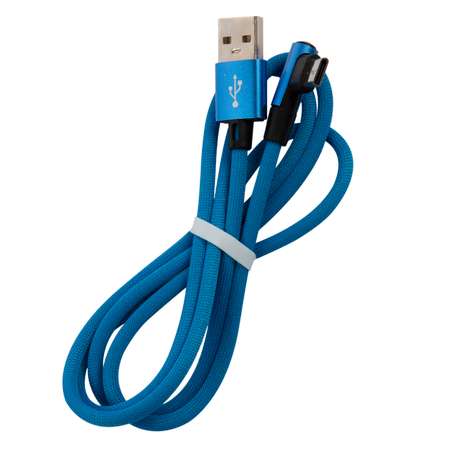 Дата-кабель RedLine USB - Type-C L-образный синий