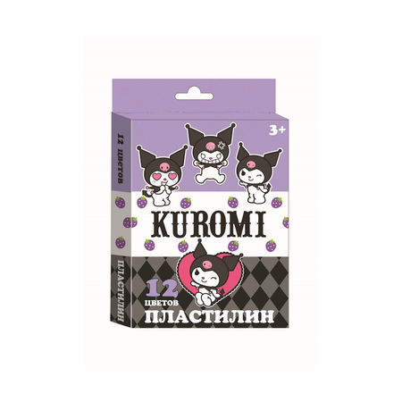 Пластилин CENTRUM Kuromi 12 цветов