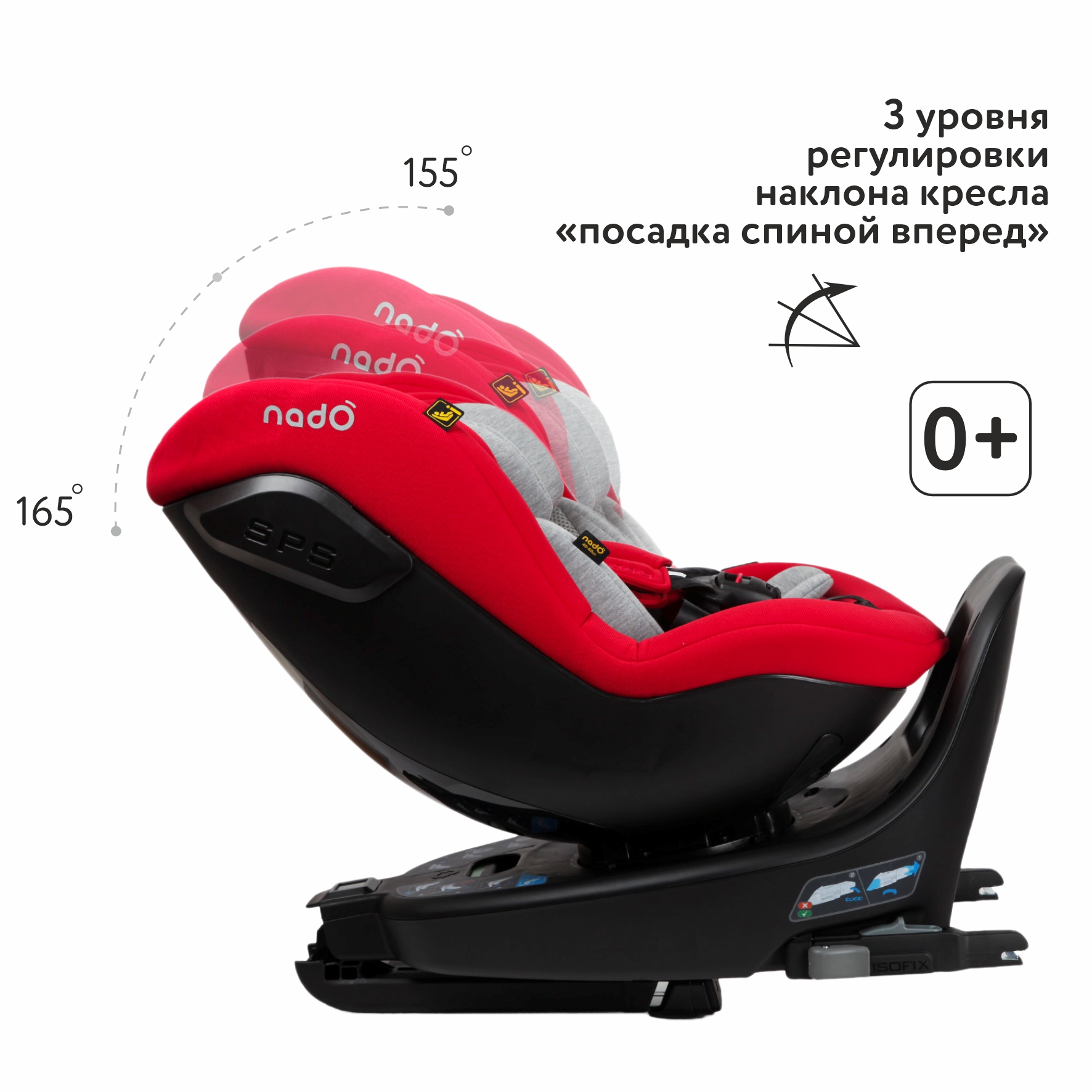 Автокресло Nado O3 Plus Garnet red - фото 2