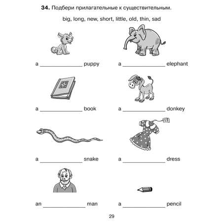 Книга ИД Литера Английские упражнения в картинках на все правила грамматики. 1 год обучения